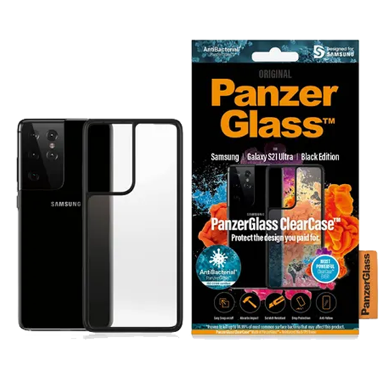 Billede af PanzerGlass ClearCase Samsung Galaxy S21 Ultra Sort