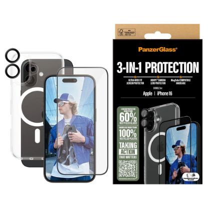 Billede af Panzerglass Apple iPhone 16 3i1 pakke