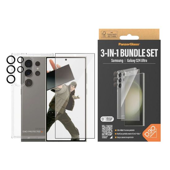 Billede af Panzerglass Samsung Galaxy S24 Ultra 3i1 pakke