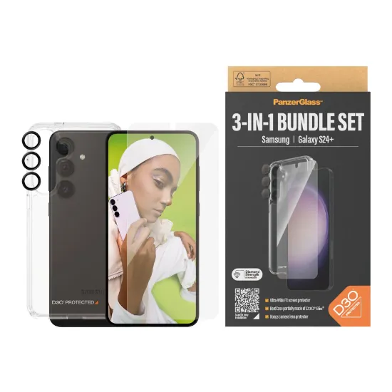 Billede af Panzerglass Samsung Galaxy S24+ 3i1 pakke