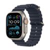 Billede af Apple Watch Ultra 2 GPS + Cellular 49mm Natural Titanium Case with Navy Ocean Band