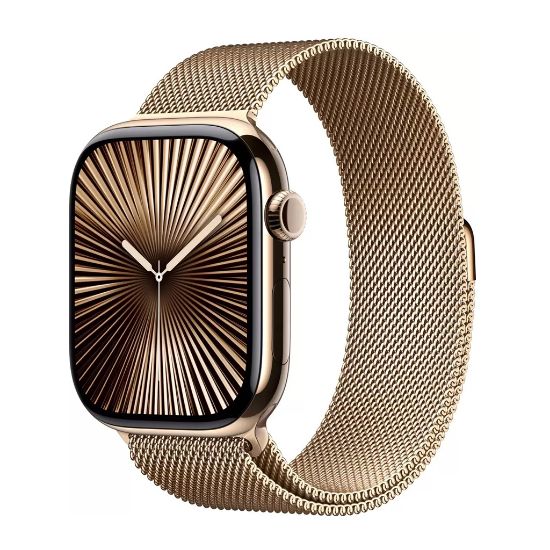 Billede af Apple Watch Series 10 GPS + Cellular 42mm Natural Titanium Case with Natural Milanese Loop