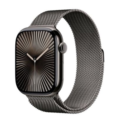 Billede af Apple Watch Series 10 GPS + Cellular 46mm Slate Titanium Case with Slate Milanese Loop - M/L