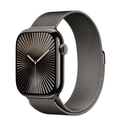 Billede af Apple Watch Series 10 GPS + Cellular 42mm Slate Titanium Case with Slate Milanese Loop