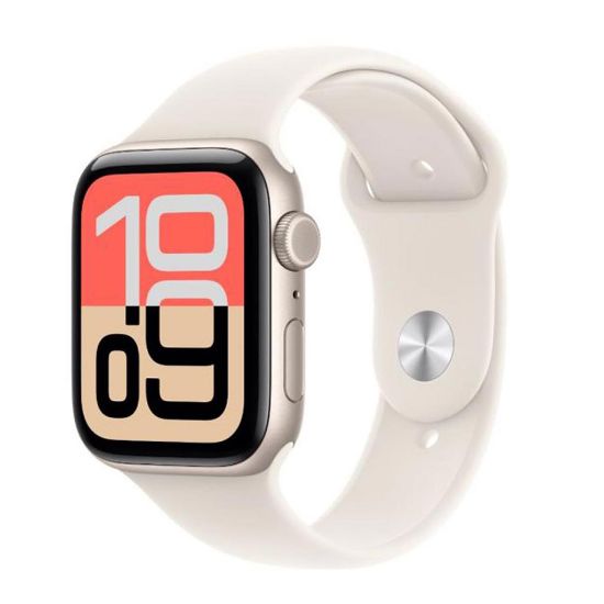 Billede af Apple Watch SE 3 GPS 40mm Starlight Aluminium Case with Starlight Sport Band - M/L