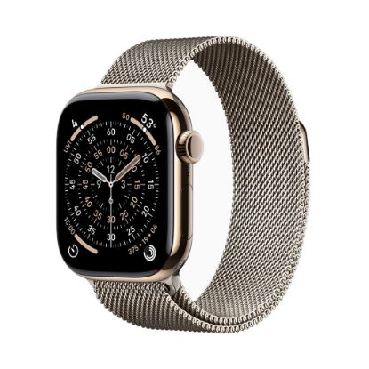 Billede af Apple Watch Series 11 GPS + Cellular 42mm Natural Titanium Case with Natural Milanese Loop