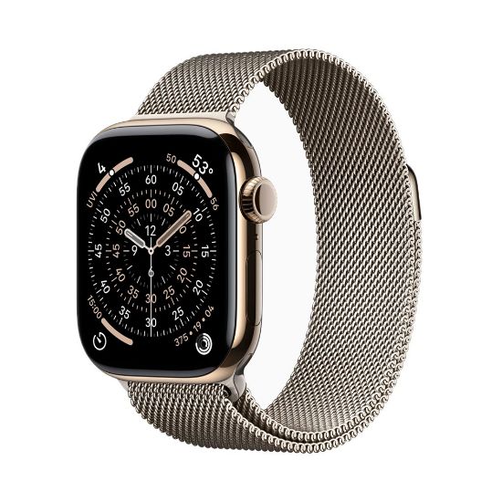 Billede af Apple Watch Series 11 GPS + Cellular 42mm Natural Titanium Case with Natural Milanese Loop