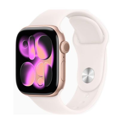 Billede af Apple Watch Series 11 GPS 42mm Rose Gold Aluminium Case with Light Blush Sport Band - S/M
