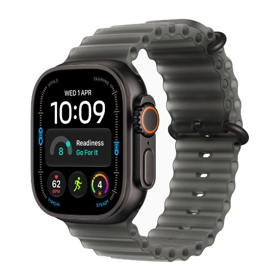 Billede af Apple Watch Ultra 4 GPS + Cellular 49mm Black Titanium Case with Translucent Black Ocean Band