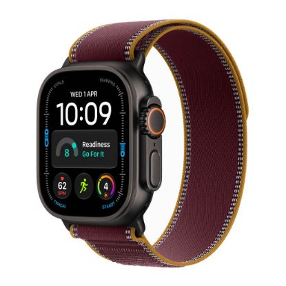 Billede af Apple Watch Ultra 4 GPS + Cellular 49mm Black Titanium Case with Burgundy Trail Loop - M/L