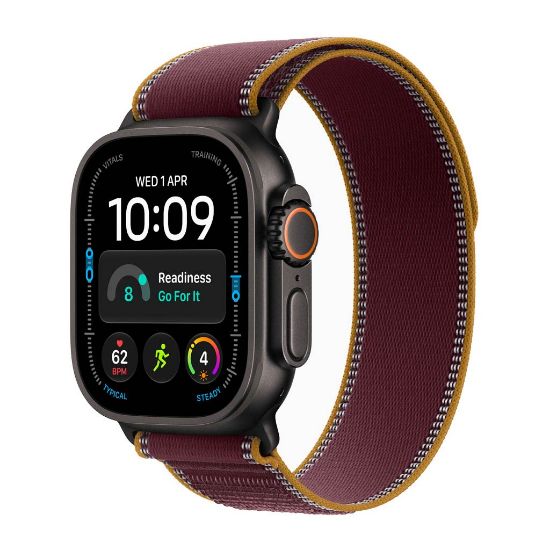 Billede af Apple Watch Ultra 4 GPS + Cellular 49mm Black Titanium Case with Burgundy Trail Loop - M/L