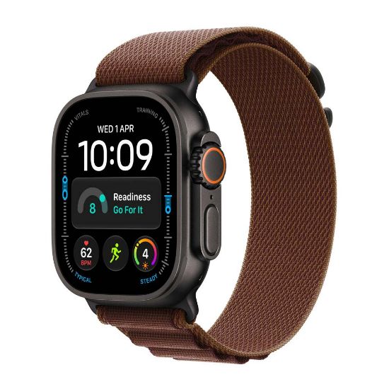 Billede af Apple Watch Ultra 4 GPS + Cellular 49mm Black Titanium Case with Burgundy Alpine Loop - M