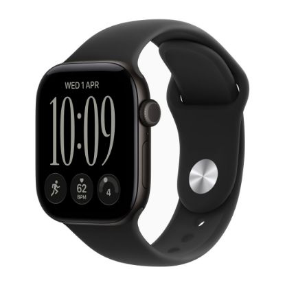 Billede af Apple Watch Series 12 GPS 42mm Black Aluminium Case with Black Sport Band - S/M