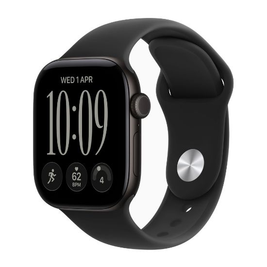 Billede af Apple Watch Series 12 GPS 42mm Black Aluminium Case with Black Sport Band - S/M