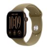 Billede af Apple Watch Series 12 GPS + Cellular 46mm Dark Bronze Aluminium Case with Olive Sport Band - S/M
