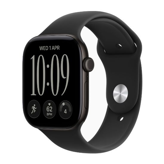Billede af Apple Watch Series 12 GPS + Cellular 46mm Black Aluminium Case with Black Sport Band - S/M