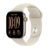 Billede af Apple Watch Series 12 GPS + Cellular 42mm Light Gold Aluminium Case with Sand Sport Band - S/M