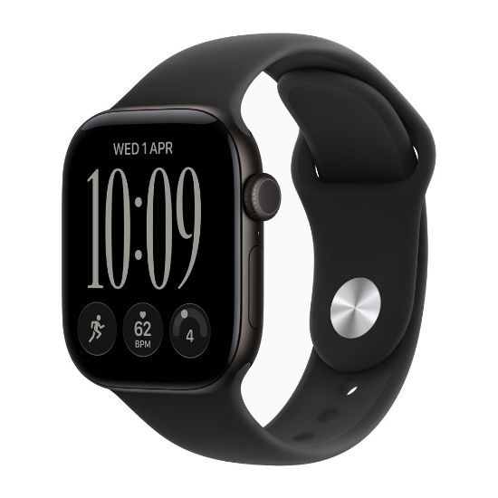 Billede af Apple Watch Series 12 GPS + Cellular 42mm Black Aluminium Case with Black Sport Band - M/L